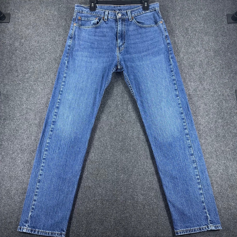 Levi's 505 Jeans Mens 34x32 W34 L32 Blue Regular Fit Straight Leg Denim Pants
